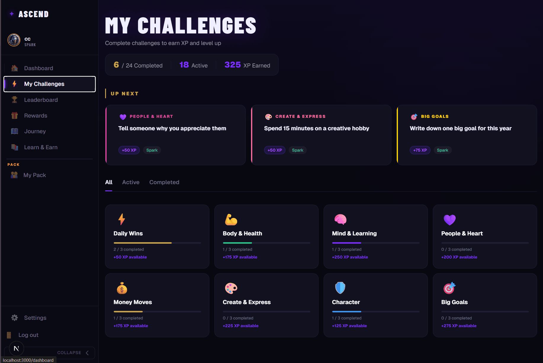 Ascend — live app